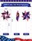 10 Pieces Patriotic Pinwheels, USA Flag Wind Spinners Outdoor Garden